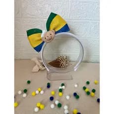 arco dentinho brasil copa com ursinho delicado arco tiara brasil copa verde amarelo azul