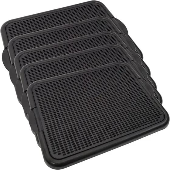 Kit 5 Sanitário Canino Higiênico Toalete Pipi Dog Xixi Educador Tapete Plástico Black