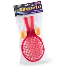 Brinquedo Crianças Infantil Meninas Meninos 2 Raquetes 2 Bolinhas Cor Sortida Plástico PlasBrink