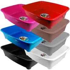 Banheira Classic Caixa De Areia Para Gatos Higiênica Bandeja Plástica Aberta Única Furacão Pet