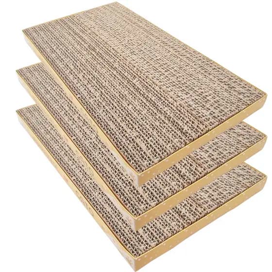 Kit 3 Arranhadores Papelão Ondulado Afia Unhas Antiestresse Interativo Cat Pack