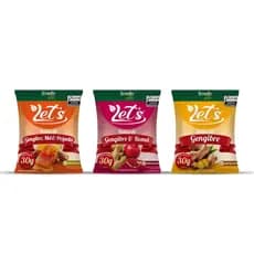 Pacote Balas Balinhas Pastilhas Let´s Sabores Gengibre Naturais Dor Garganta Alívio 30g Smells
