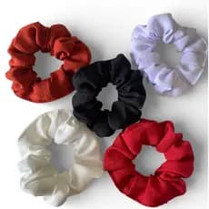 Scrunchie de linho premium feminina xuxinhas para cabelo