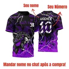 Camiseta Interclasse Personalizada DryFit Pantera | Camisa de Time para Jogos Escolares