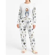 CONJUNTO PIJAMA FEMININO SANTO - SANTINHO - PIJAMA CATÓLICO - CALÇA E BLUSA