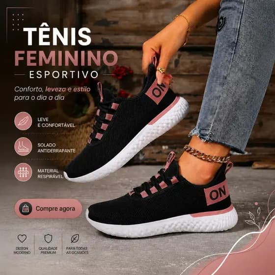 Tênis Feminino Esportivo De Academia Corrida Treino Caminhada Musculação Crossfit Dia a Dia Leve