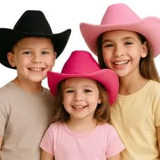 Chapéu Infantil  Cowboy Para Criança de 02 a 14 anos festa Junina Rodeio Varias Cores Peao