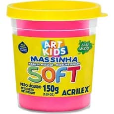 Massinha De Modelar Acrilex Soft Art Kids 150g Rosa Maravilha