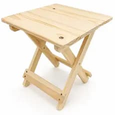 Mesa Infantil Dobrável Madeira Pinus 40x40 Para Atividades