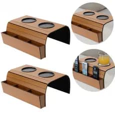 Suporte Porta Copos Porta Controle Braço Sofá Decoração Sala