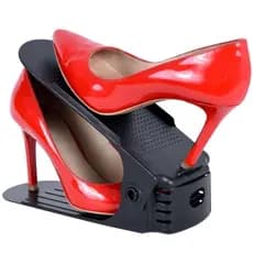 Organizador Para Sapatos Tênis Suporte Saltos Preto Com Regulagem Altura