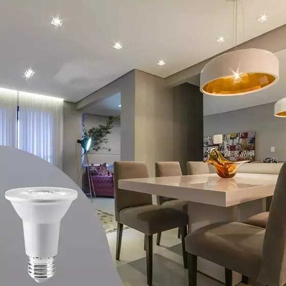 Kit 5 Lâmpada Par20 Led Avant 7w E27 Bivolt Branco Quente Envio Imediato