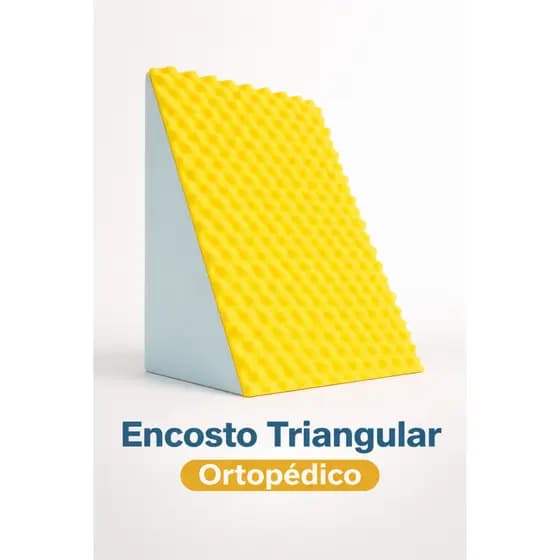 Travesseiro Triangular Ortopédico Encosto 65x45cm Pós Cirurgia Leitura Descanso Apoio Costas Dormir