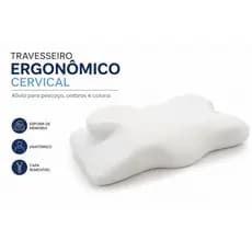 Travesseiro Anti Ronco E Apneia Com Design Ortopédico Nasa Branco Ergonomico Cervical Apoio Braços