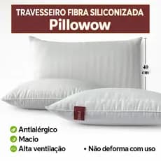 Kit 2 Travesseiros Premium Toque Pluma Fibra Siliconada Inteligente Padrao Hotel Promoção Best