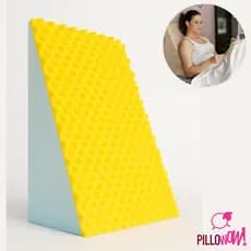 Kit 2 Travesseiros Encosto Triangular Almofada Espuma Ortopédico Lombar Refluxo Best Pillow Apoio