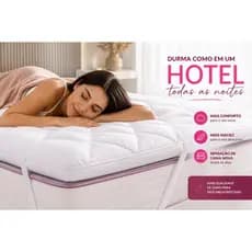 Pillow Top Cama Casal Premium Toque De Plumas 138x188 sobre Colchão Protetor Colchão Importado Best