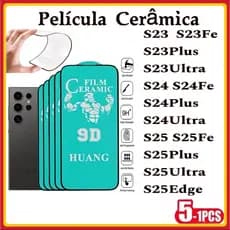 Película Cerâmica 9D 3D Samsung Gel Hidrogel Flexível S26 S23 S23PLUS S23FE S24 S24PLUS S24ULTRA S25 S25ULTRA S25FE