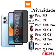 Película Privacidade 3D Anti Spy XIAOMI REDMI POCO M3 F3 X3 X3PRO X3GT X4GT X4PRO M4PRO F4GT
