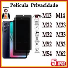 Película Privacidade 3D Anti Spy Samsung M13 M14 M22 M23 M32 M33 M34 M52 M53 M54 M62