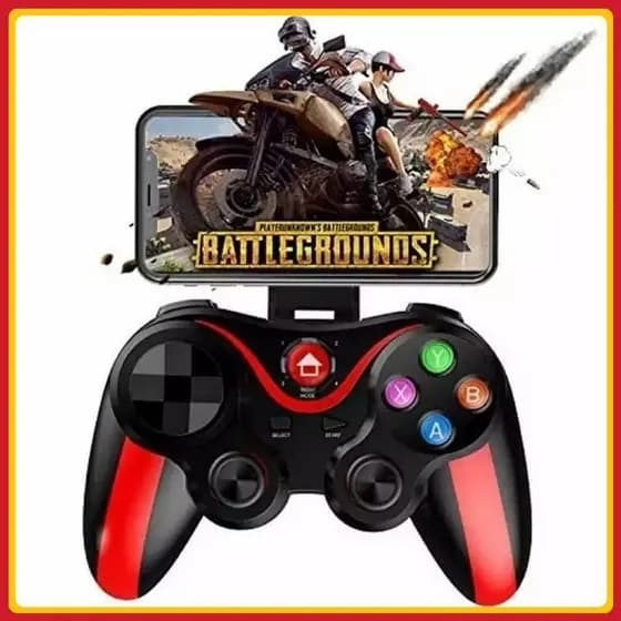 Controle Joystick Bluetooth Universal + Cabo USB + Suporte Para Celular Tablet Android iPad