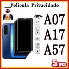 Película Privacidade 3D Vidro Temperado Anti Spy Pra Samsung A07 A17 A57