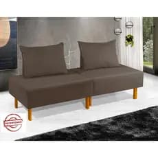 Cama Dobrável Para Camping Portátil Sofá Cama Versátil Com Encosto Removível Marrom - Pronta Entrega