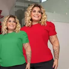 KIT BLUSA PLUS SIZE FEMININA MANGA CURTA BOTÃO UNIFORME ELEGANTE MODA CASUAL