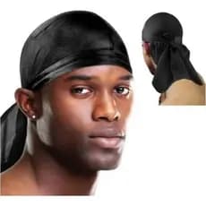 Bandana Dureg Durag Waves Dread Hip Hop Rap Trap PRETO