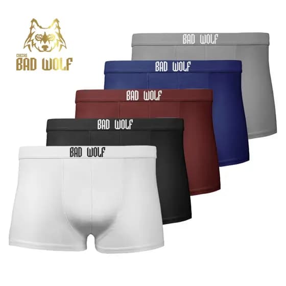 Kit 3 Cuecas Boxer Adulto Masculino de Microfibra