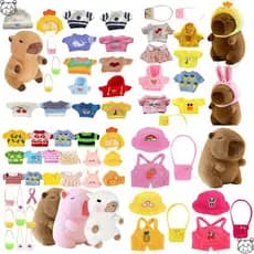 Capivara Pelúcia Com Roupas Boneca Animal Macio Abraçando 9 Polegadas hotedsbr