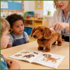 Dachshund Animal De Pelúcia Realista Bonito Boneca Cão Para Menina Meninos Festa Quarto Sofá Carro Halloween hotedsbr