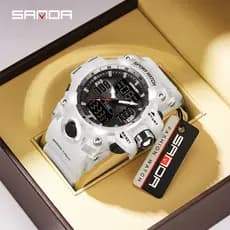 2024 Relógio Digital De Quartzo De Pulso Para SANDA 6126 Masculino Relogio Marca Luxo Relógios 50M À Prova Dwaterproof Água Esportes Militar