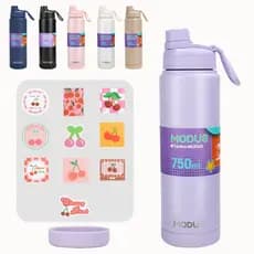 MODUS Stainless Steel Vacuum Thermos 750ml Drinking Bottle with Rubberized Anti-Skid Base