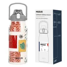 MODUS Food Grade Stainless Steel Travel Thermos Bottle 1700ml Vacuum Insulation Leakproof Classic Print
