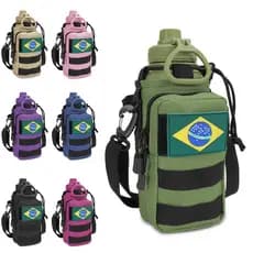 MODUS Garrafa Térmica Com Bolsa Tática 1000ML Para Camping Trilha Pesca Academia Viagem