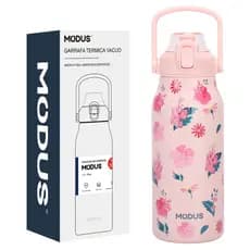 MODUS Garrafa Térmica 1700ml Aço Inox 304 Parede Dupla Isolada A Vácuo Com Estampa Exclusiva Para Academia Camping Viage