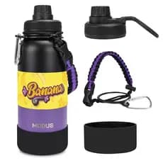MODUS Garrafa Térmica  950ML Esportiva Aço Inox Isolamento Vácuo Base Borracha Grande Capacidade Quente e Frio