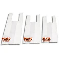 100 Sacolas Plásticas Brancas 25x35 / 30x40 / 38x48 | Virgem, Leve e Econômica