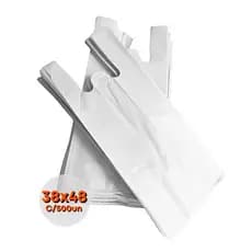 Sacola Plástica Branca 38X48 Resistente C/500 uni