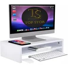 Suporte Base Para Monitor de Mesa 50cm x 25cm x15cm Duplo Prateleira A Pronta Entrega