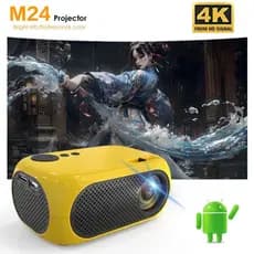 Mini Projetor 1080P Full HD Portátil De Casa LED Pequeno M24 Cores 110/220v