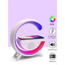 G Speaker Smart Station Luminária Caixa De Som E Carregador Cor Branco