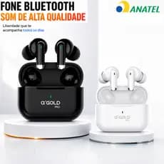 Fone De Ouvido Bluetooth Sem Fio A'Gold BT28 Pro Conexão 5.4 Som Potente e Com Cancelamento de Ruido
