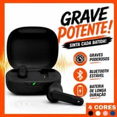 Fone Bluetooth Sem Fio Wave 300 Estéreo Bass Potente Longa Duração