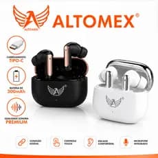 Fone Bluetooth TWS 5.3 Sem Fio Touch Graves Potentes Microfone HD Gamer Android IOS Tipo C