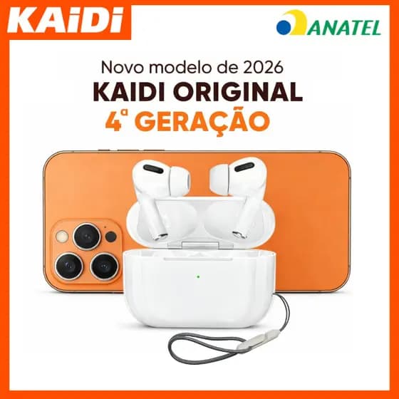 Fone De Ouvido Sem Fio Bluetooth 5.1 Kaidi 790 Original ANC Cor Branco Anti Ruido