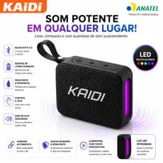 Caixa De Som Bluetooth Caixinha Portátil e Potente Led Rgb A Prova D'água