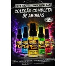 Kit 5 Cheirinho De Carro Novo 40ml Perfume Aromatizador Spray Smell Car Você Pode Escolher