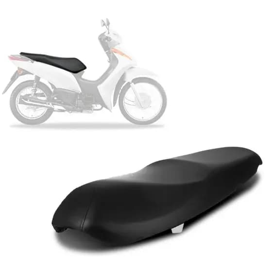 Banco Completo Modelo Original Pro Tork Honda Biz 1998 até 2005 Emborrachado Preto